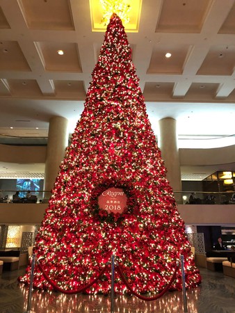 ▲全台五星級酒店最高聖誕樹。（圖／台北晶華酒店提供。）
