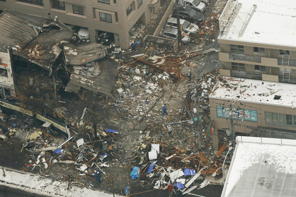 ▲▼北海道札幌市居酒屋驚傳爆炸。（圖／路透）