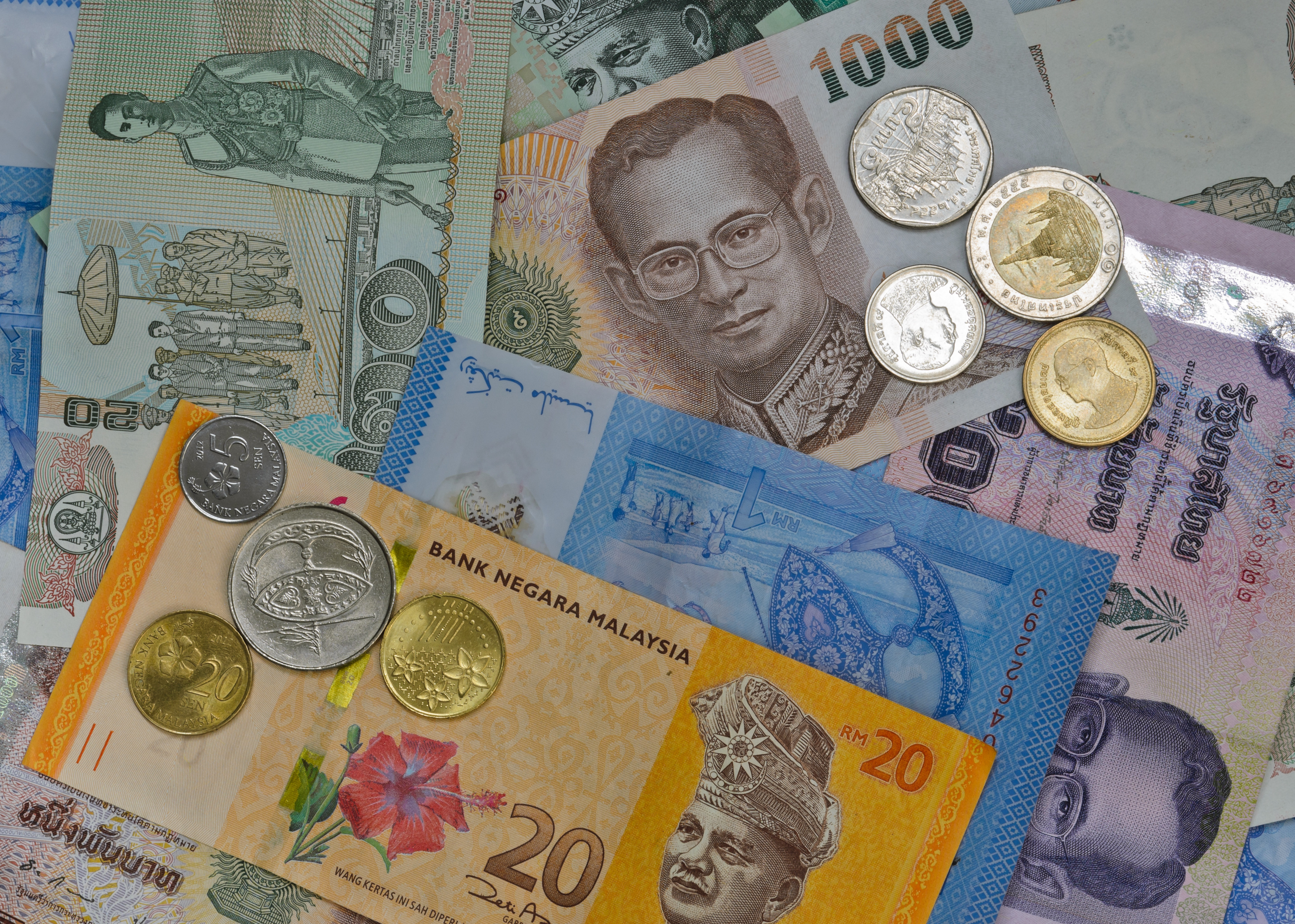 ▲▼東南亞貨幣,泰銖,馬幣。（示意圖／達志影像）