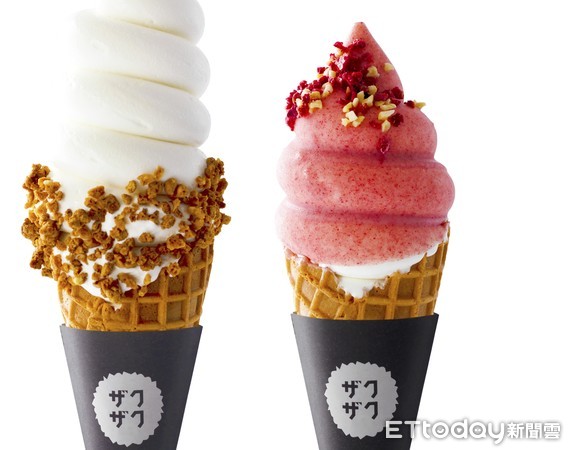 ▲台灣首賣　ZAKUZAKU莓果巧可＆萌雪牛乳霜淇淋限定上市。（圖／ZAKUZAKU提供)