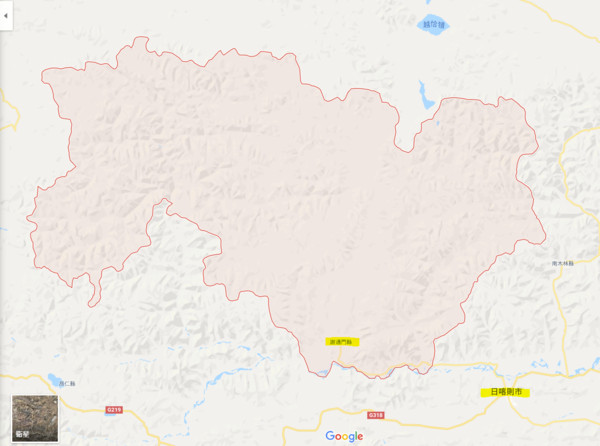 ▲▼西藏地震。（圖／google地圖）