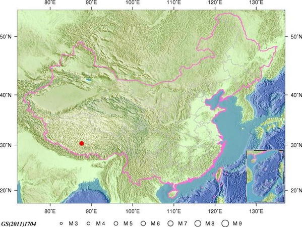 ▲▼ 西藏地震。（圖／中國地震局）