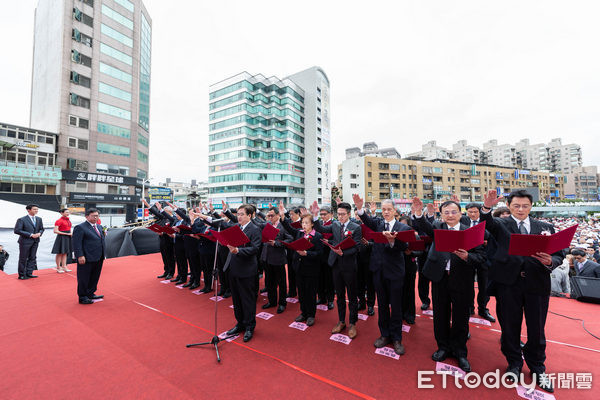 ▲鄭文燦就職典禮會場略顯冷清。