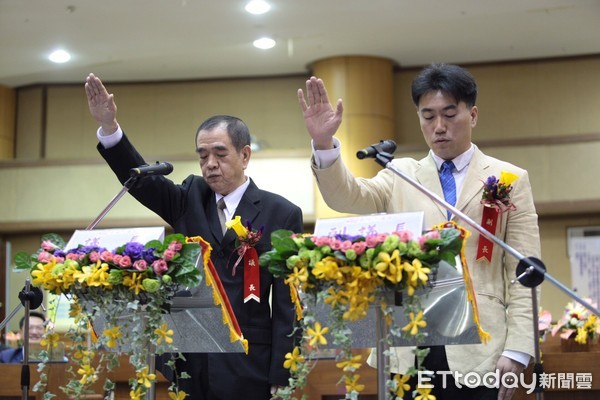 ▲ 基隆市新科議長蔡旺璉 林右昌：期許府會合作共創基隆未來。（圖／記者郭世賢翻攝）