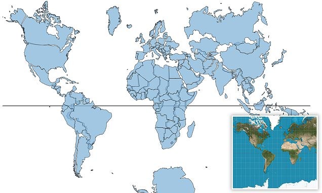 ▲▼英科學家投影各國家真實面積，非洲竟比北美洲大3倍。（圖／翻攝網路天文館）