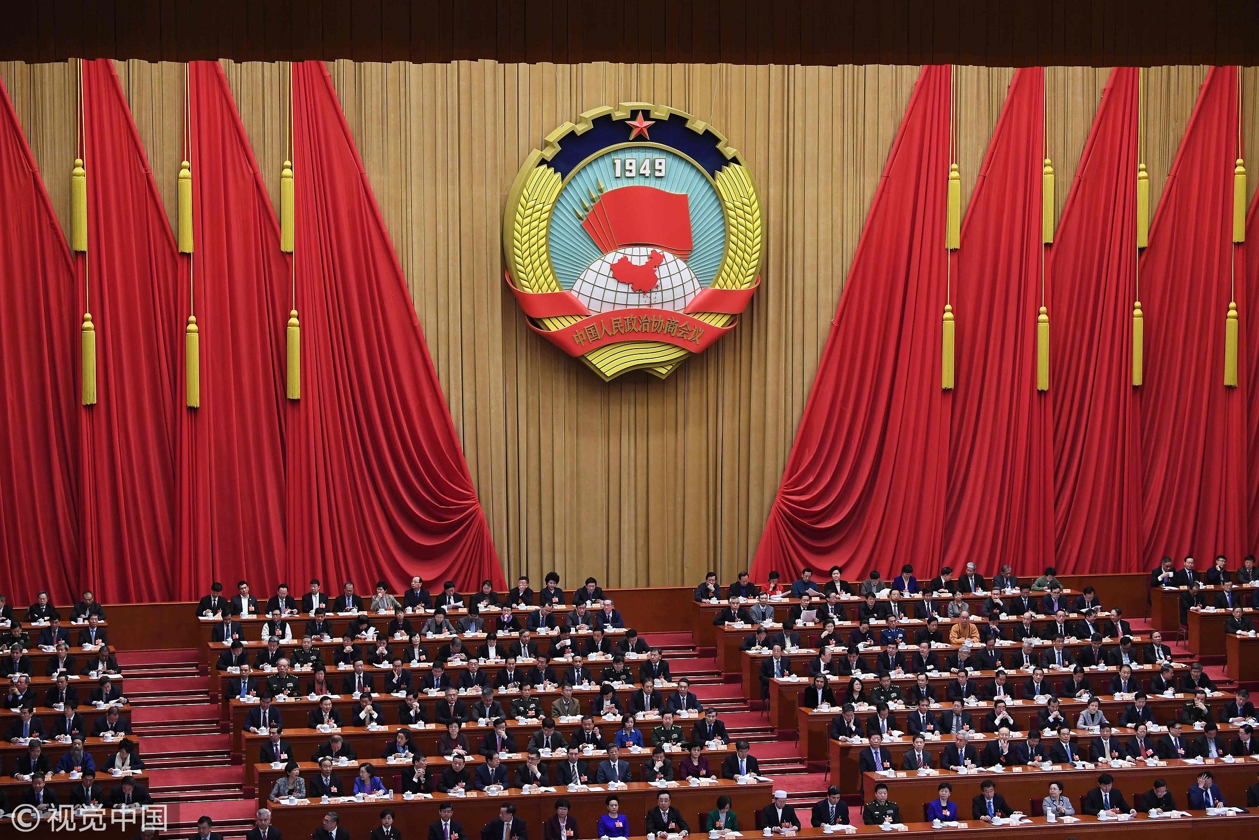 ▲▼2018年3月10日，北京，全國政協十三屆一次會議第三次全體會議在人民大會堂舉行。（圖／CFP）