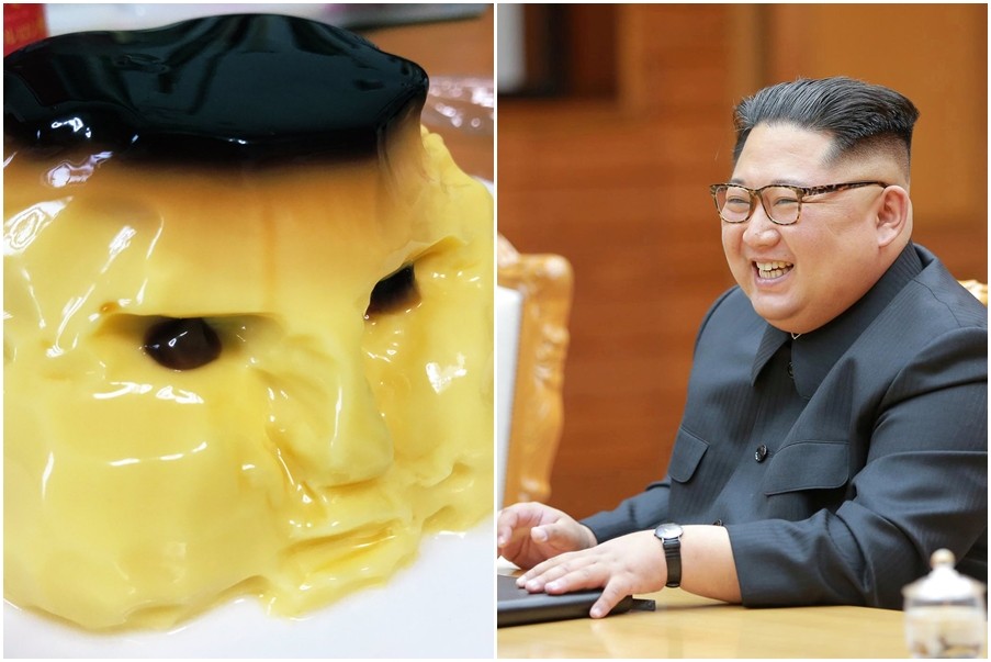 ▲吃布丁到後來發現，好像是北韓領導人金正恩。（圖／翻攝自「こばこ」（@kobacognac）推特）