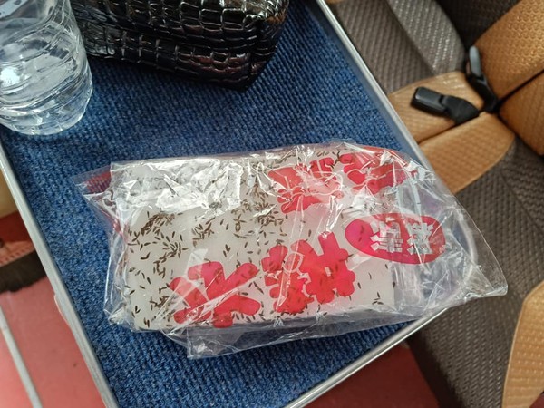 乘客吃完垃圾亂塞，遊覽車清出一堆蟑螂。（圖／翻攝自Facebook／爆料公社）