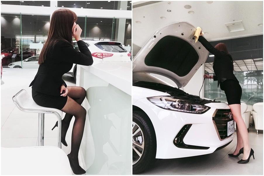 ▲高雄一名在現代汽車（Hyundai）服務的美女銷售員「怡萍」。（圖／翻攝自mii75208 Instagram）
