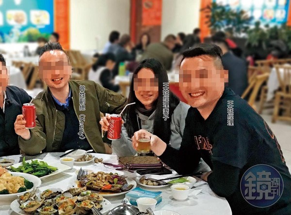 鴻海集團旗下富士康王姓經理、妻子及曾姓副總都是香港人吃飯團成員，卻傳出桃色醜聞。（讀者提供）