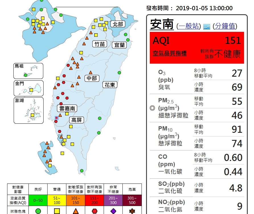 ▲▼空氣品質。（圖／翻攝環保署網站）