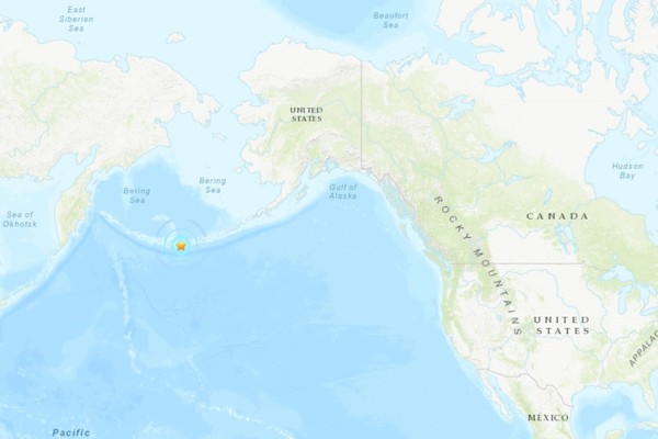 ▲▼阿拉斯加外海強震。（圖／翻攝自USGS）