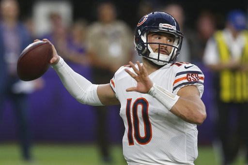 ▲芝加哥熊主戰四分衛衛特魯比斯基（Mitchell Trubisky）。（圖／達志影像／美聯社）