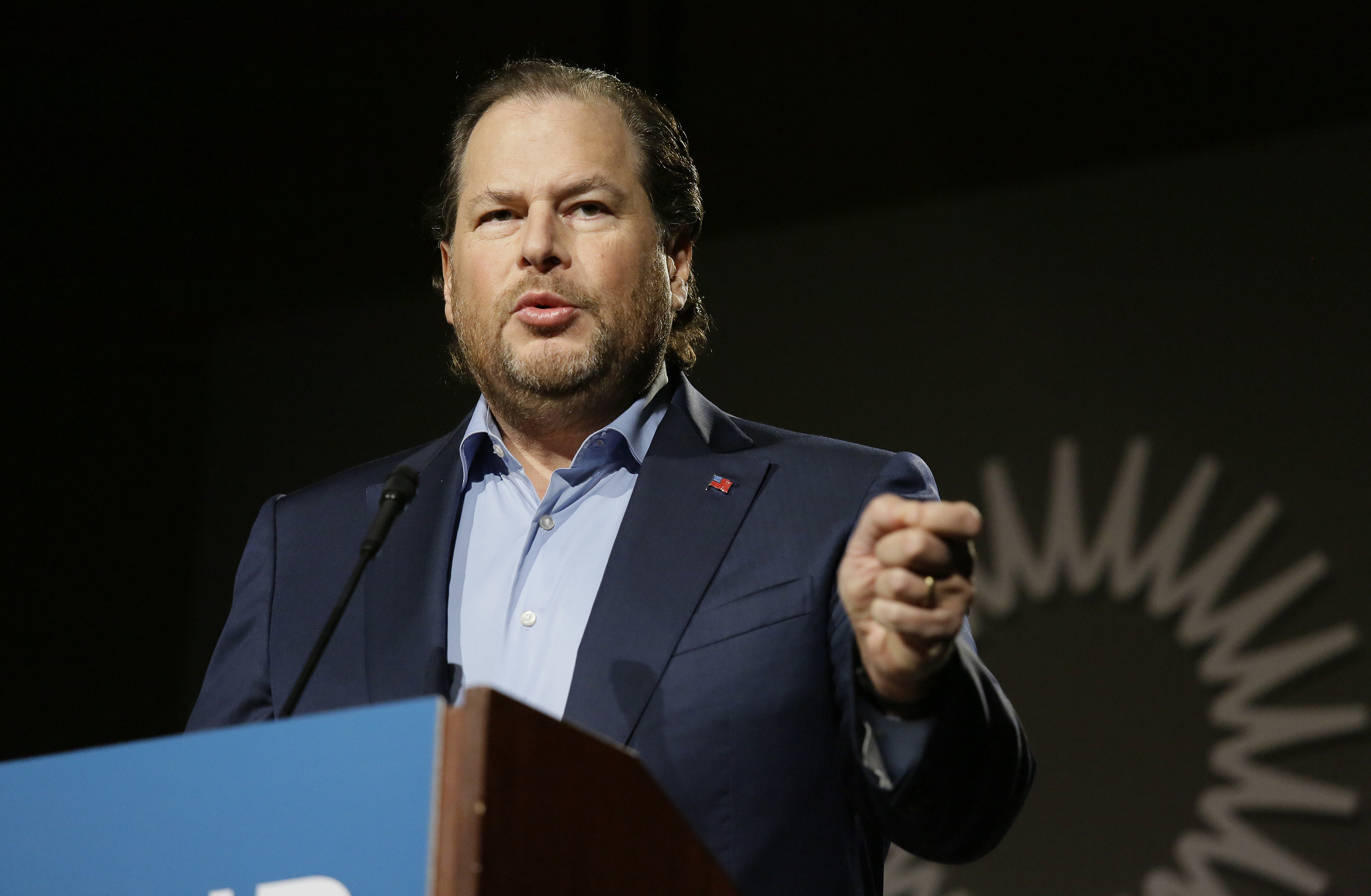 ▲▼Salesforce執行長貝尼奧夫（Marc Benioff）。（圖／達志影像／美聯社）
