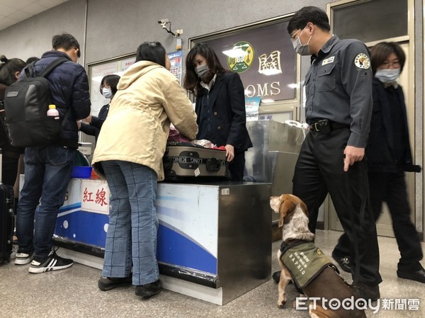 ▲▼金門水頭碼頭檢疫人員嚴格檢查入境旅客             。（圖／記者陳以昇攝）