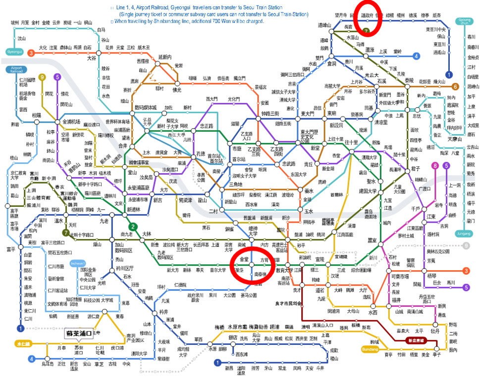 ▲▼韓國地鐵圖。（圖／翻攝自FunTime）