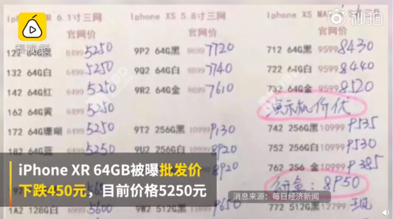 ▲▼蘋果客服稱「沒有收到降價通知」　華強北店家：iPhone沒降價那是造謠！。（圖／翻攝自梨視頻）