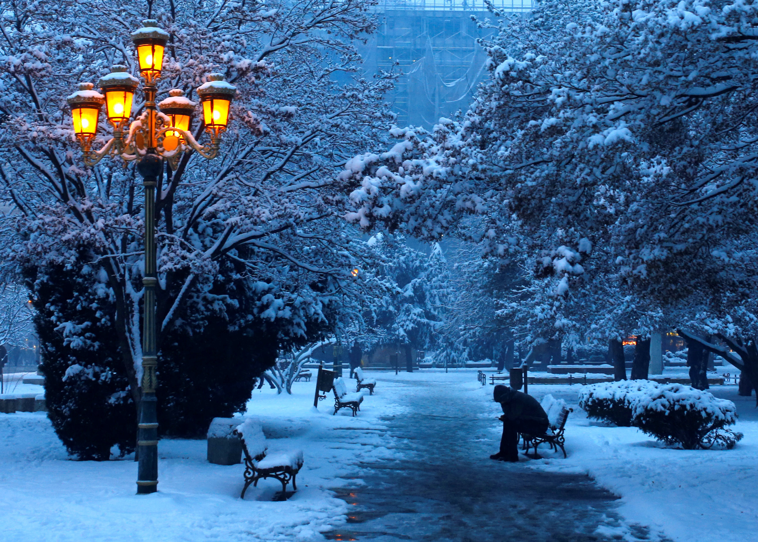 ▲▼馬其頓大雪。（圖／路透社）