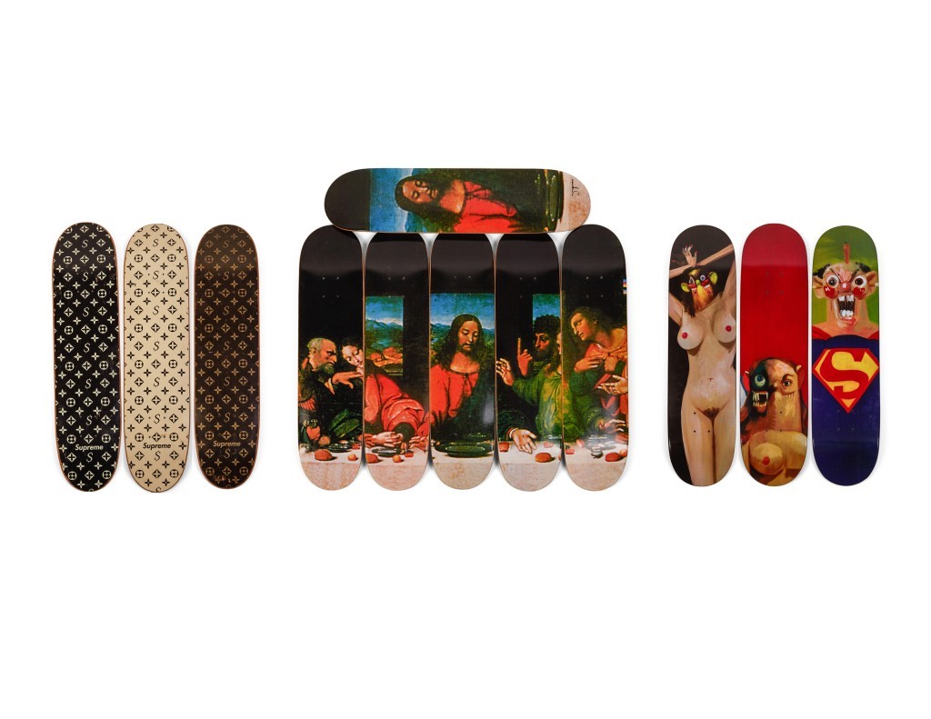 疯狂收藏家拍卖20年来的Supreme滑板　总价值高达台币3千7百万