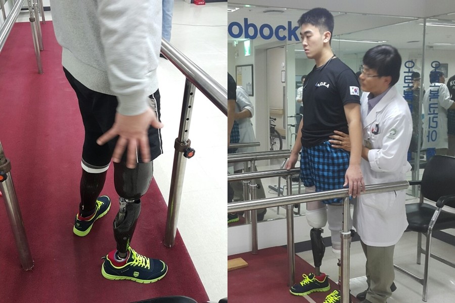 ▲▼ DMZ遭北韓地雷炸到失去雙腿，南韓士兵退伍挑戰殘奧。（圖／翻攝自Facebook／하재헌）