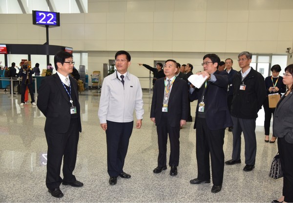 ▲▼交通部長林佳龍視察桃園機場。（圖／桃機提供）