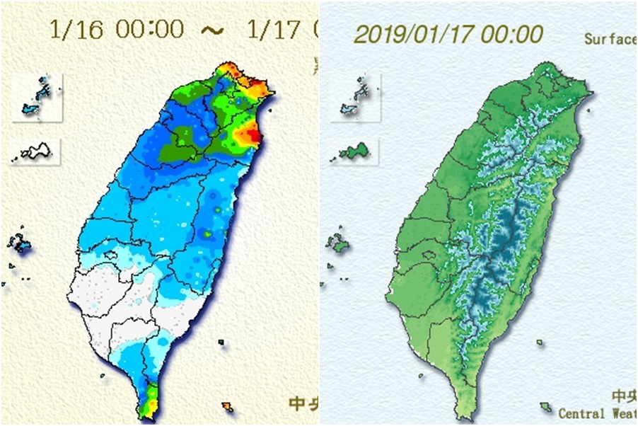 ▲▼豪雨炸5縣市！13℃最冷時刻來臨　暖3天「2波變溫」又有冷氣團恐襲。（圖／中央氣象局）