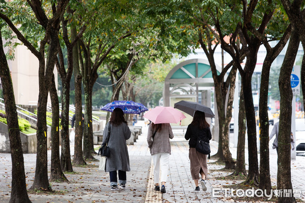 ▲▼冬季,冬天,天氣,低溫,行人,保暖,禦寒,信義區,陰天,華南雲雨帶影響漸減,今日上半天,「北北基、東部」仍有小雨,陽光逐漸露臉；下半天水氣更減,僅剩迎風面(宜蘭、北海岸)有雨,其餘地區好天氣。迎風面雨勢，愈晚愈少。明後兩天水氣減少,全台幾乎好天氣。（圖／記者季相儒攝）