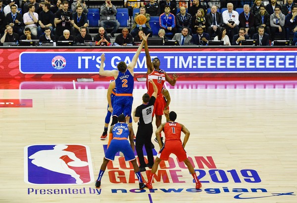 ▲▼2019NBA倫敦賽巫師VS尼克。（圖／路透社）