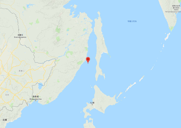 ▲▼日本海韃靼海峽，日本又稱間宮海峽。（圖／翻攝Google Maps）