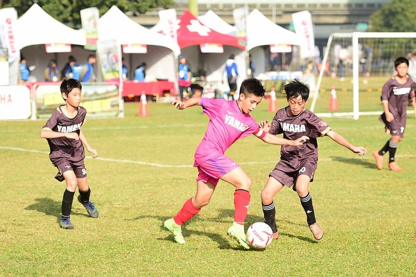 ▲2018YAMAHA CUP，協和(粉)vs BFC(咖啡)。（圖／台灣山葉機車提供）