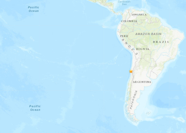▲▼ 智利發生規模6.8地震。（圖／翻攝自USGS官網）