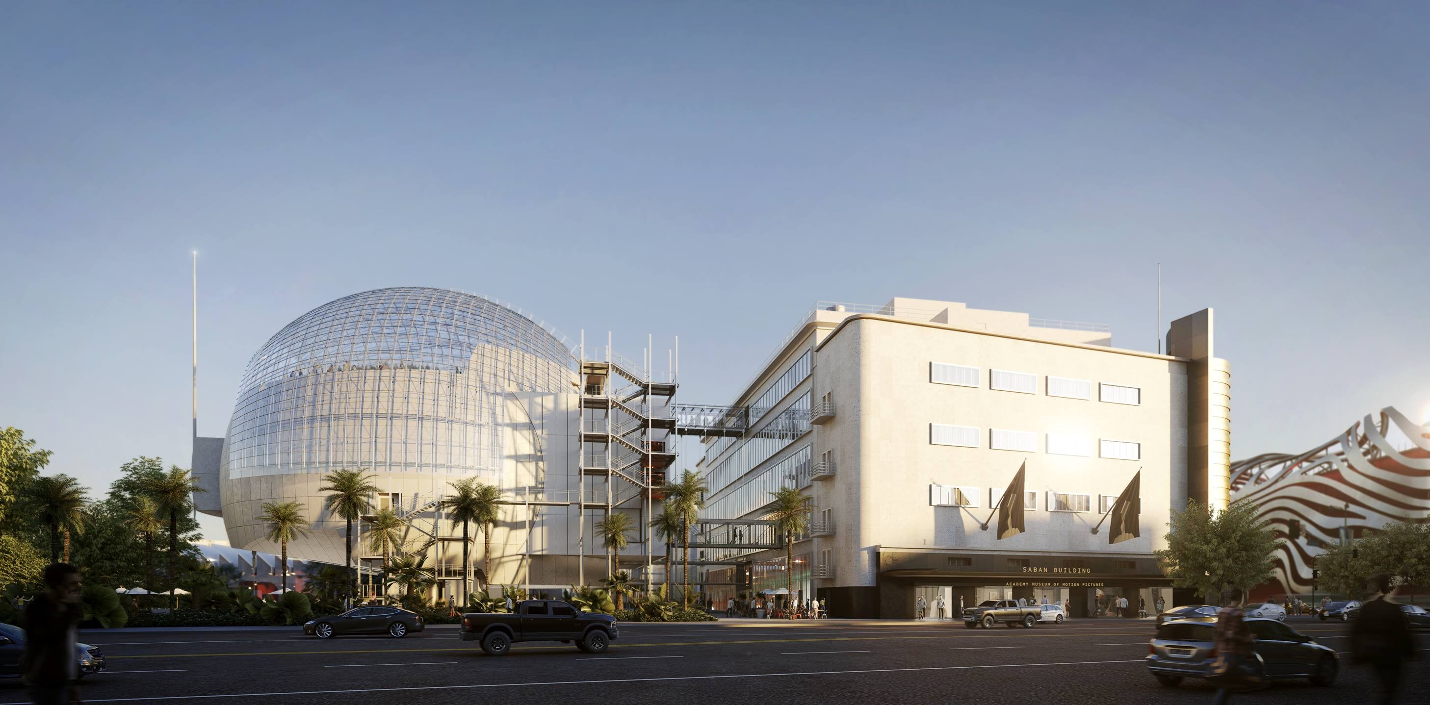 ▲▼奧斯卡博物館坐落於洛杉磯市中心，主建築後方的圓形劇場為新造建築，可容納1000名觀眾。（圖／翻攝自Facebook／Academy Museum of Motion Pictures）