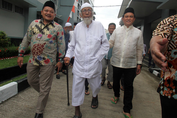 ▲▼ 印尼總統佐科威18日宣布，印尼政府將提前讓激進穆斯林教士巴錫爾（Abu Bakar Bashir）出獄。（圖／路透）
