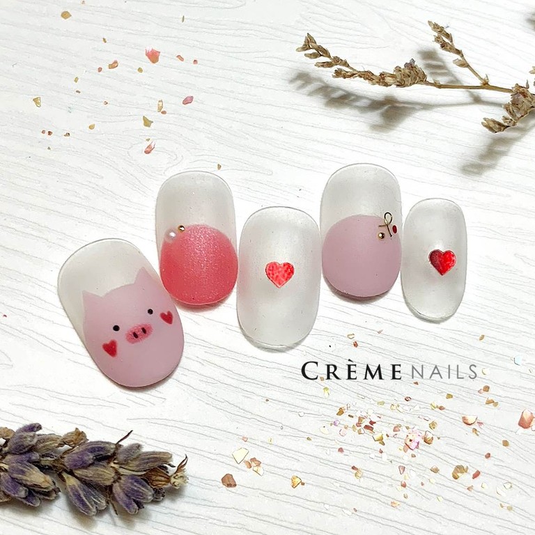 ▲▼豬年美甲。（圖／Creme Nails提供）