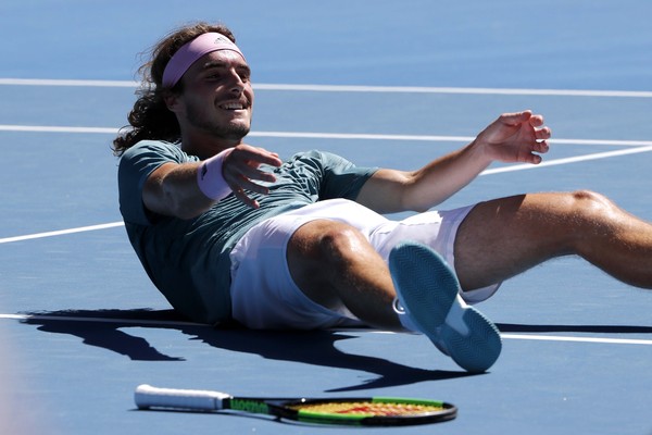 ▲▼2019澳網八強賽，西西帕斯(Stefanos Tsitsipas)。（圖／路透）