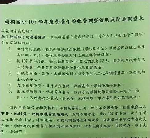 ▲▼怒爆國小營養午餐「1餐18元」　林佳新一張表打臉陳主委：怎麼煮你教我？。（圖／翻攝林佳新臉書）