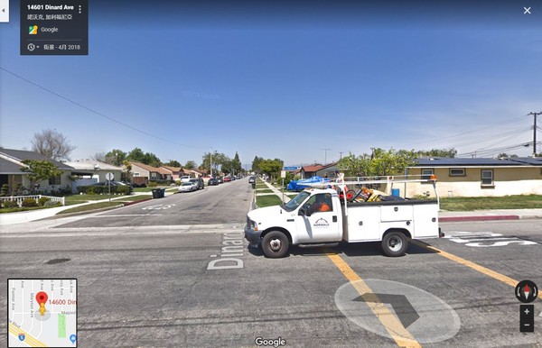 ▲▼ 洛杉磯諾沃克市（Norwalk）一名4歲男童在後座撿到一把散彈槍，並誤擊前座母親。（圖／翻攝Google Map）
