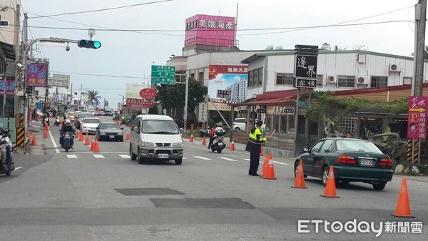 ▲春節連假台東「富岡地區」交通管制示意圖。（圖／台東縣警察局提供，下同）