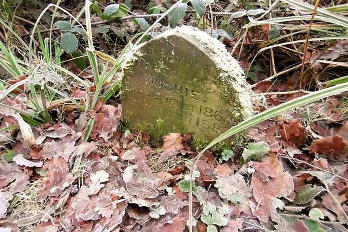 ▲▼英國退休男子在公園裡發現了130年前的墓碑。（圖／翻攝自boredpanda）
