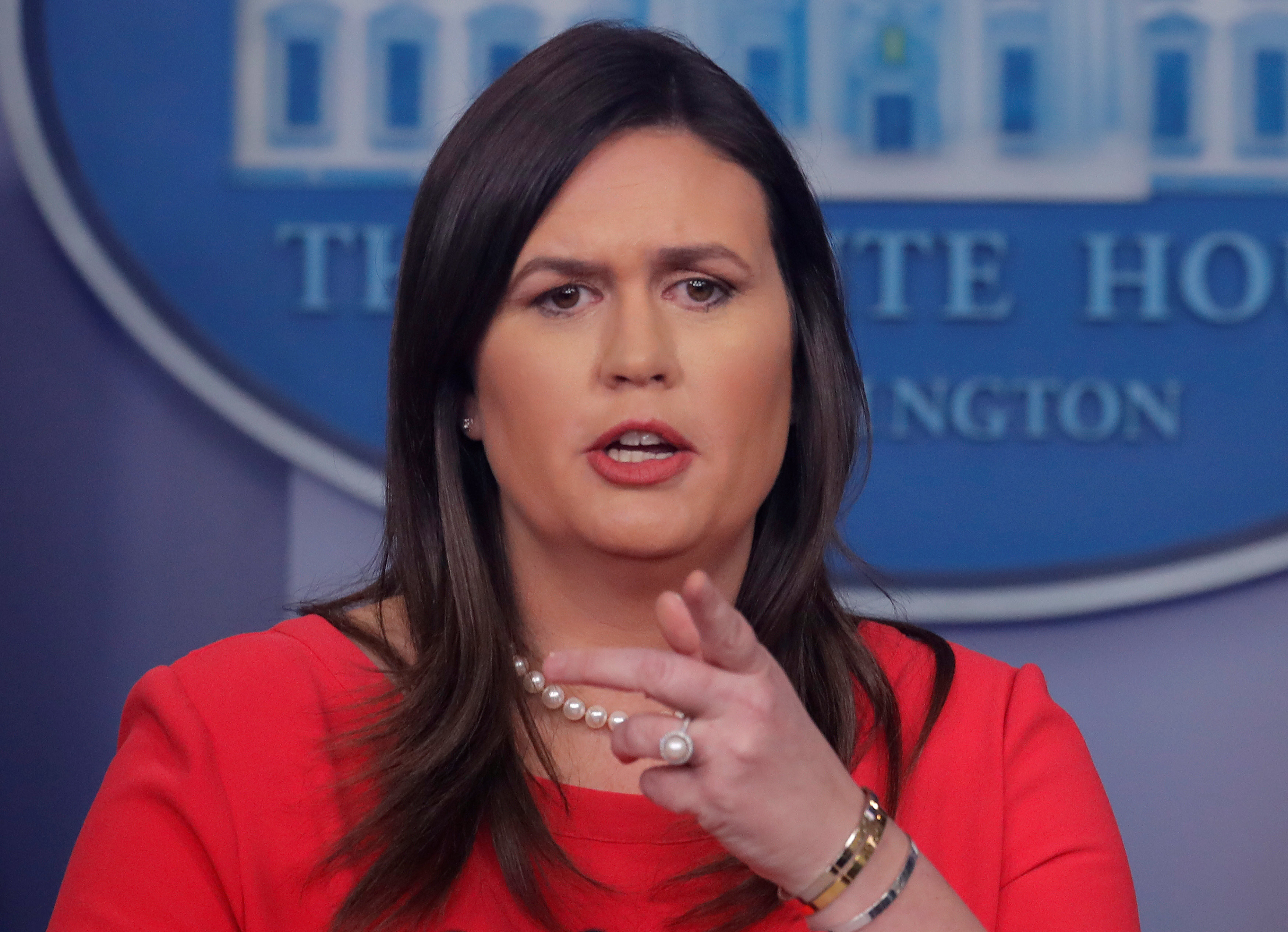 ▲▼白宮發言人桑德斯（Sarah Sanders）。（圖／路透社） 