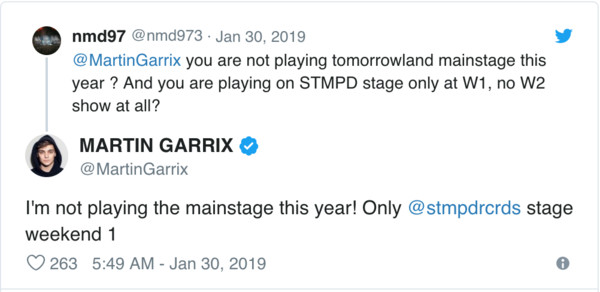 ▲▼Martin Garrix證實今年不會再Tomorrowland主舞台。（圖／翻攝自推特）