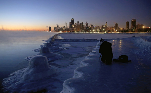 ▲▼ 美國中西部與五大湖地區受到「極地渦旋」（polar vortex）肆虐。（圖／達志影像／美聯社）