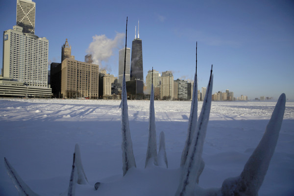 ▲▼ 美國中西部與五大湖地區受到「極地渦旋」（polar vortex）肆虐。（圖／達志影像／美聯社）