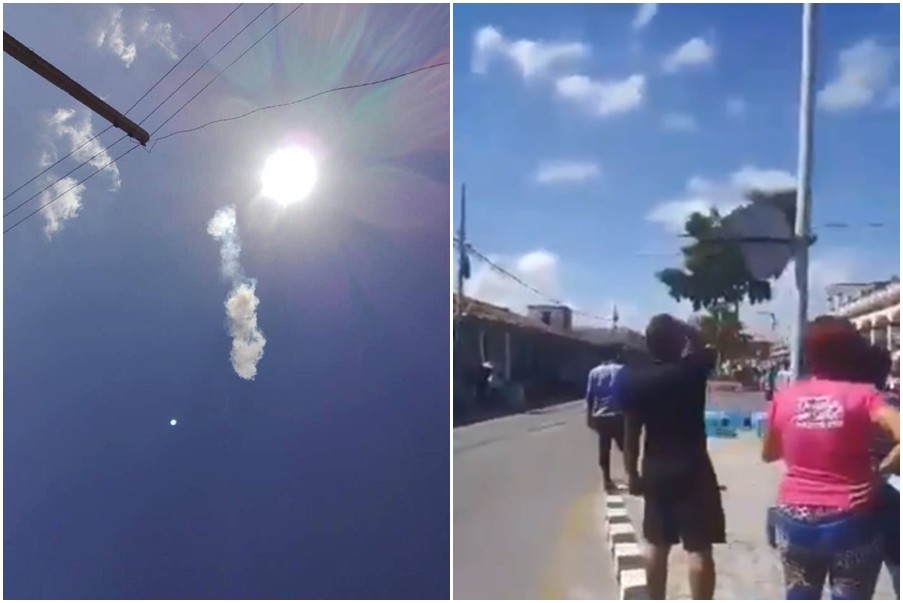 ▲隕石疑似墜落至古巴西部。（圖／翻攝自推特）