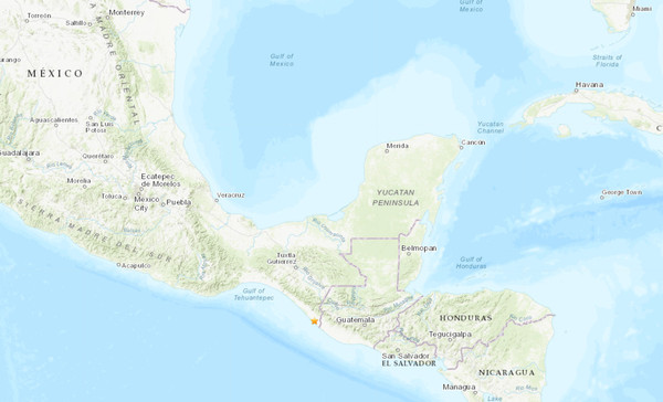 ▲▼墨西哥南部沿海「規模6.5地震」！　近瓜地馬拉邊境。（圖／USGS）