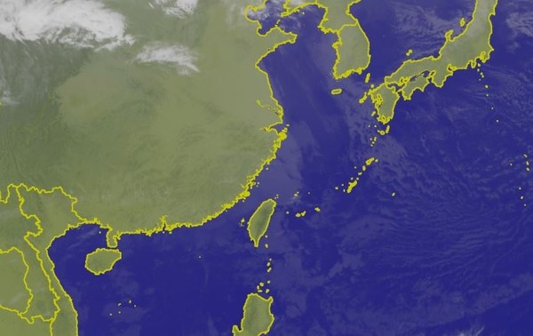 ▲▼2月2日早上的衛星雲圖。（圖／氣象局提供）