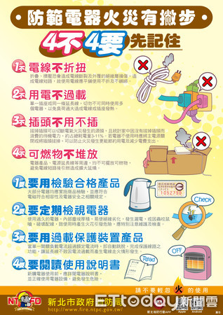 ▲▼新北消防教授「防火五招」，讓大家安全溫心過好年。（圖／記者林煒傑翻攝）