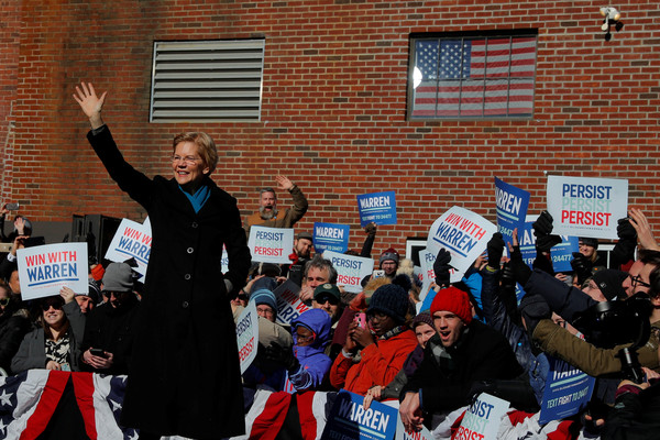 ▲▼民主黨籍參議員華倫（Elizabeth Warren）宣布參選2020總統。（圖／路透社）