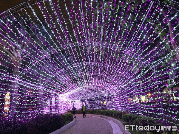 ▲桃園朝陽森林公園,桃園燈節,2019桃園燈節三民燈區。（圖／記者彭懷玉攝）