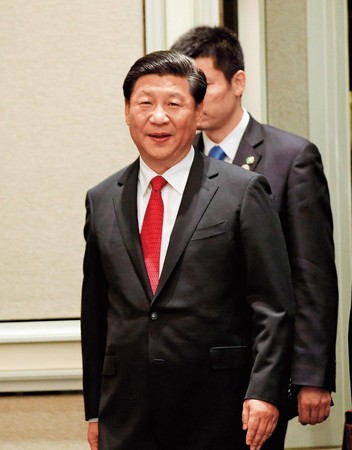 中國國家主席習近平近期對台談話提出和平共處兩項原則，並倡議探索一國兩制台灣方案。（總統府提供）